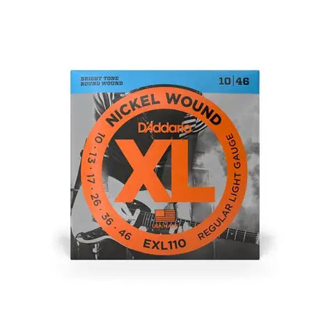 D'Addario XL Nickel Wound Electric Guitar Strings 10-46