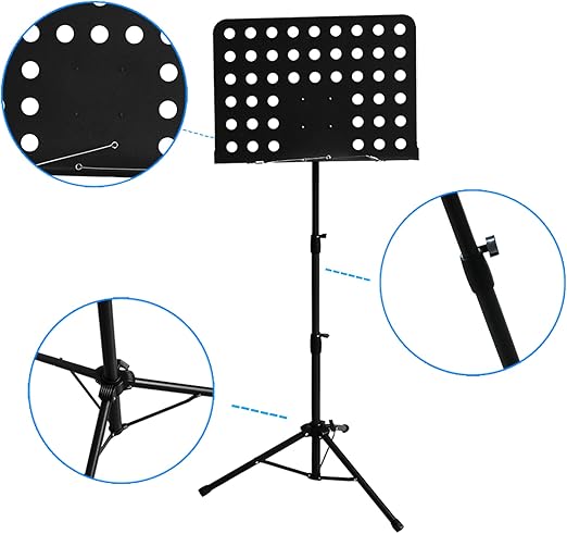 Adjustable Metal Music Stand – Foldable &amp; Professional